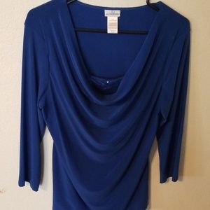 Jaclyn Smith Royal Blue Top Large